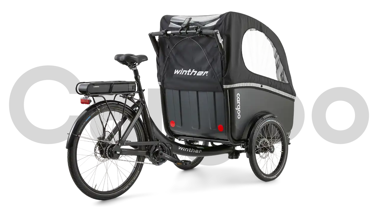 Winther - Cargoo - Bafang trasero (45 Nm) y Shimano SRAM-X4 8 (externo)